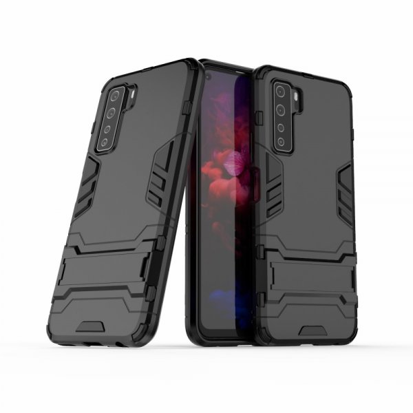 Huawei P40 Lite 5G Deksel Armor Stativfunksjon Svart