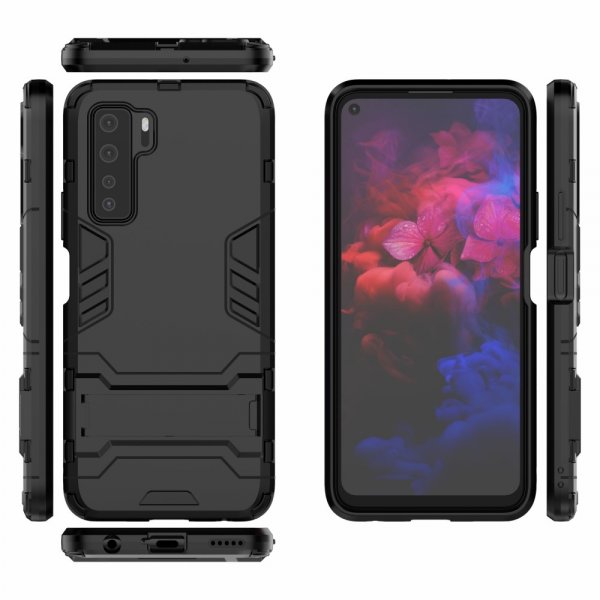 Huawei P40 Lite 5G Deksel Armor Stativfunksjon Svart