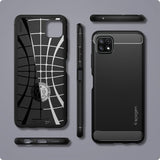 Spigen Samsung Galaxy A22 5G Deksel Rugged Armor Matte Black