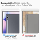 Spigen Samsung Galaxy Tab S9 Ultra/Galaxy Tab S10 Ultra Skjermbeskytter GLAS.tR EZ Fit