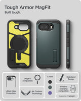 Spigen Google Pixel 10a Deksel Tough Armor MagFit Abyss Green