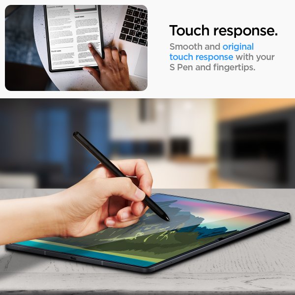 Spigen Samsung Galaxy Tab S9 Plus/Galaxy Tab S10 Plus Skjermbeskytter GLAS.tR EZ Fit