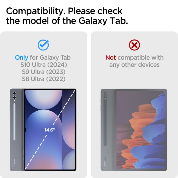 Spigen Samsung Galaxy Tab S8 Ultra/S9 Ultra/S10 Ultra Etui Rugged Armor Pro Svart