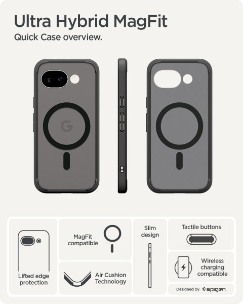 Spigen Google Pixel 10a Deksel Ultra Hybrid MagFit Frost Black