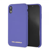 Karl Lagerfeld iPhone Xr Deksel Silikon LageRFeld GUll Logo Lilla