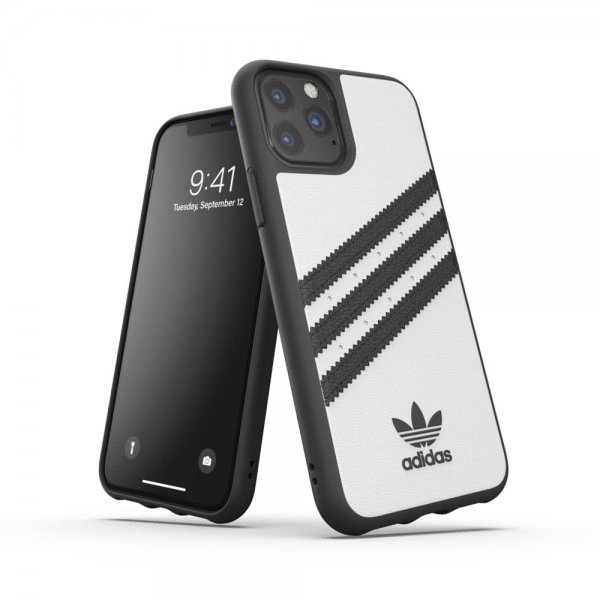 Adidas iPhone 11 Pro Deksel OR 3 Stripes Snap Case PU FW19 Hvit Svart