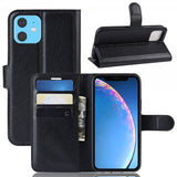 iPhone 11 Etui Litchi Svart