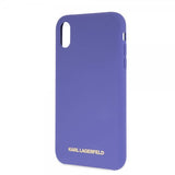 Karl Lagerfeld iPhone Xr Deksel Silikon LageRFeld GUll Logo Lilla