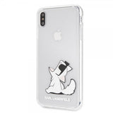 Karl Lagerfeld iPhone Xs Max Deksel Fun ChouPETte Transparent