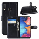 Samsung Galaxy A20E Etui Litchi Svart