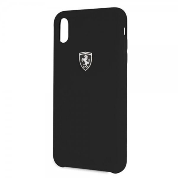 Ferrari iPhone Xs Max Deksel Sillikon Ferrari Logo Svart