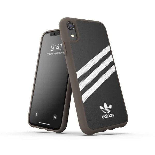 Adidas iPhone Xr Deksel OR 4 Stripes Snap Case PU SS20 Svart HHvit