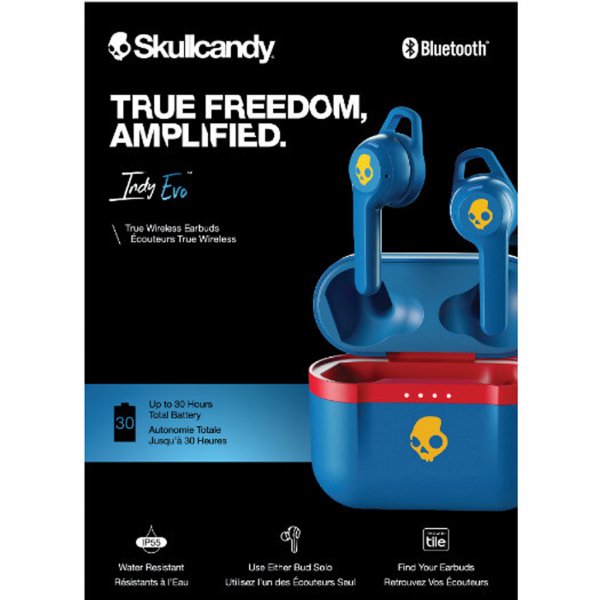 Skullcandy Indy Evo Hodetelefoner In-Ear True Wireless Blå