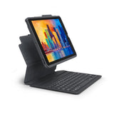 Zagg iPad 10.2 (gen 7/8/9) Etui Tastatur Pro Keys Nordic Svart Grå