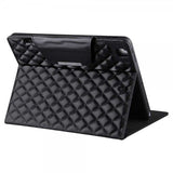 iPad 10.2 (gen 7/8/9) Etui Rombemønster Svart