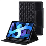 iPad 10.2 (gen 7/8/9) Etui Rombemønster Svart