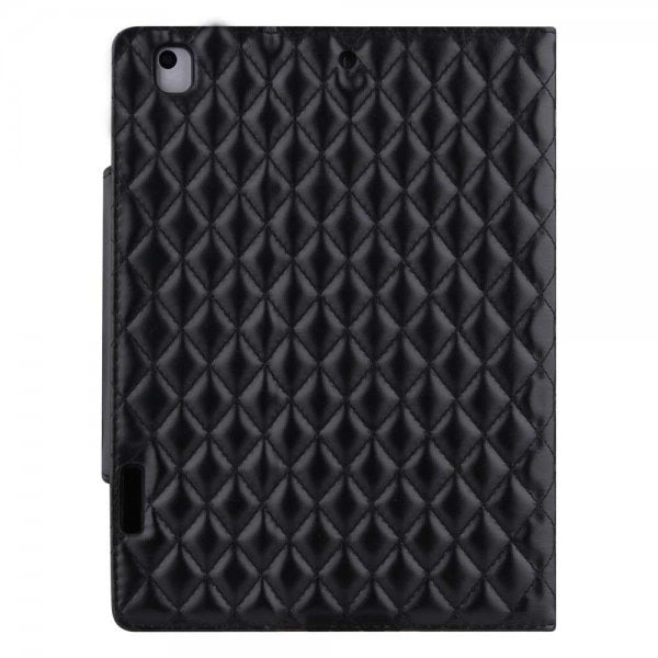 iPad 10.2 (gen 7/8/9) Etui Rombemønster Svart