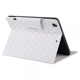 iPad 10.2 (gen 7/8/9) Etui Rombemønster Hvit