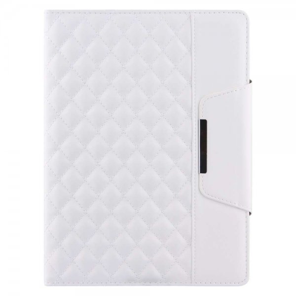 iPad 10.2 (gen 7/8/9) Etui Rombemønster Hvit