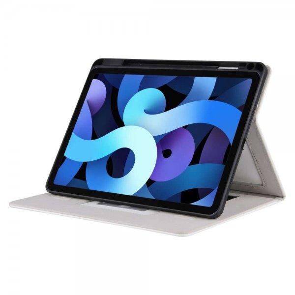 iPad 10.2 (gen 7/8/9) Etui Rombemønster Hvit
