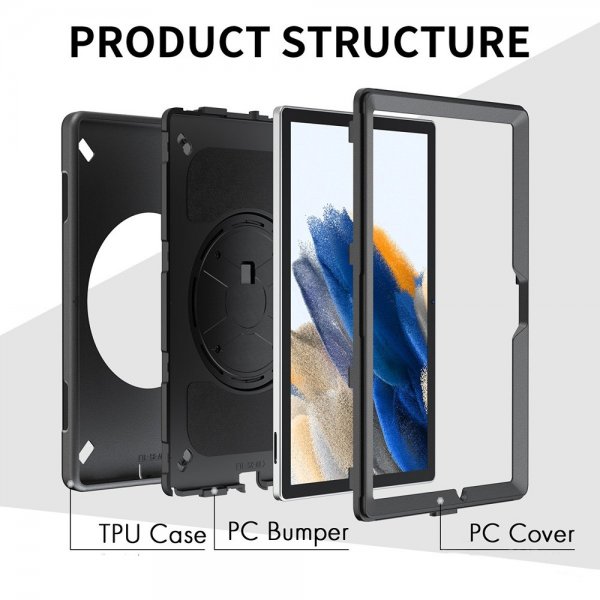 4smarts iPad 10.2 (gen 7/8/9) Deksel Rugged Case Grip Svart
