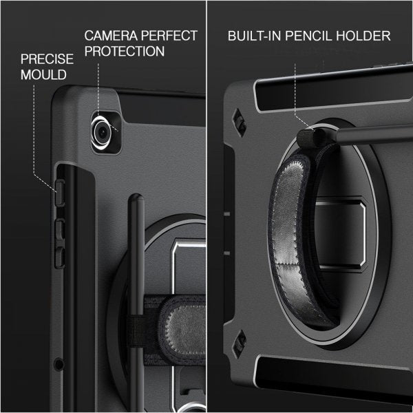 4smarts iPad 10.2 (gen 7/8/9) Deksel Rugged Case Grip Svart