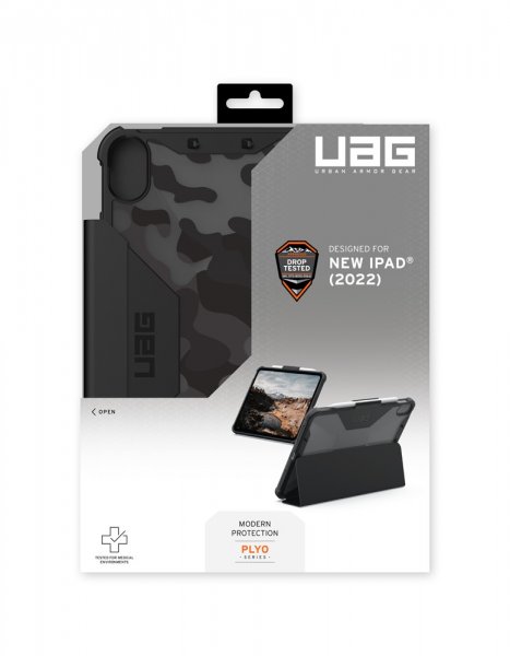 Urban Armor Gear (UAG) iPad 10.9 (gen 10)/iPad 11 (A16) Etui Plyo Folio Midnight Camo