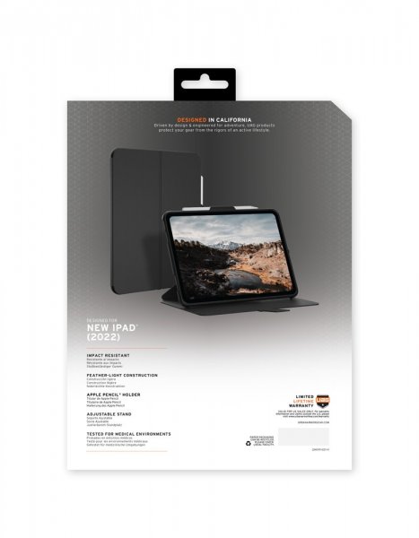 Urban Armor Gear (UAG) iPad 10.9 (gen 10)/iPad 11 (A16) Etui Scout Folio Svart