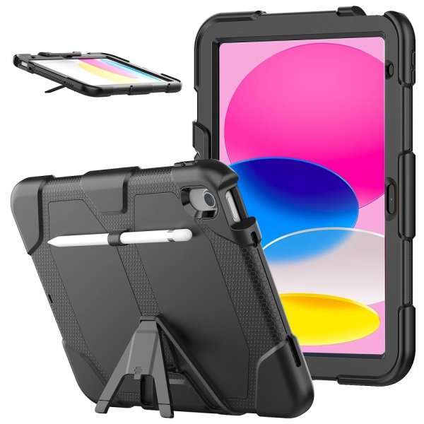 iPad 10.9 (gen 10)/iPad 11 (A16) Deksel Heavy Duty Armor Svart