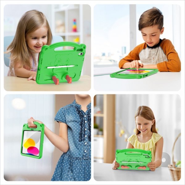 Dux Ducis iPad 10.9 (gen 10)/iPad 11 (A16) Deksel Panda Grønn