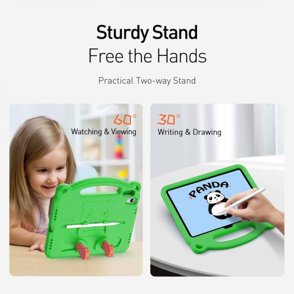 Dux Ducis iPad 10.9 (gen 10)/iPad 11 (A16) Deksel Panda Grønn