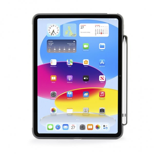 Pipetto iPad 10.9 (gen 10)/iPad 11 (A16) Etui Origami No3 Pencil Case Lysegrå