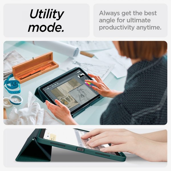 Spigen iPad Air 11 (M2/M3) Etui Urban Fit Midnight Green