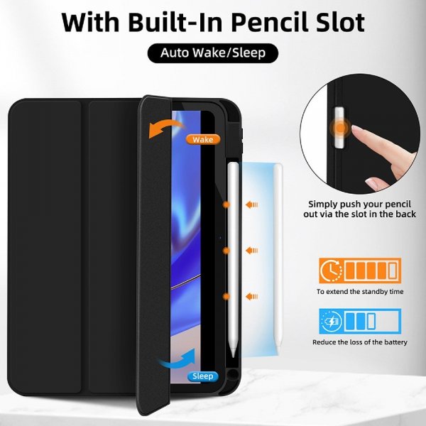 4smarts iPad Air 11 (M2/M3)/iPad Pro 11 (gen 2/3/4) Etui Folio Case Basic Svart