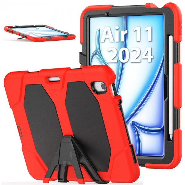 iPad Air 11 (M2/M3) Deksel Heavy Duty Armor Rød