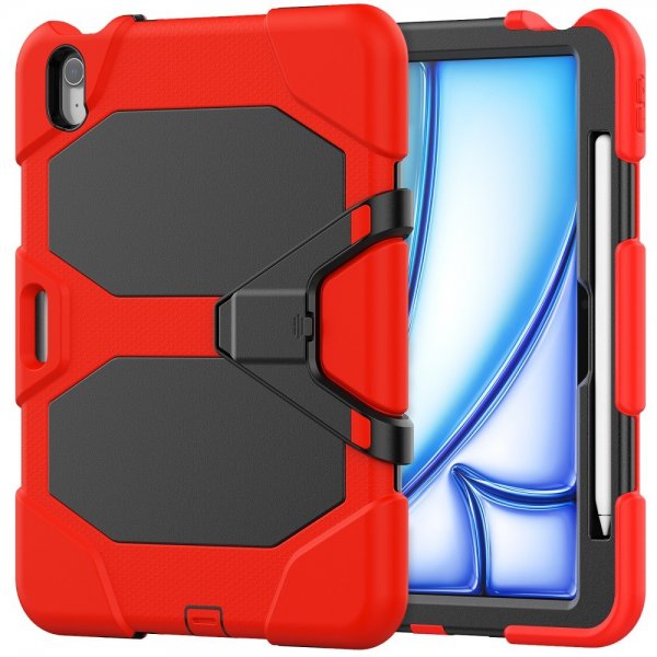 iPad Air 11 (M2/M3) Deksel Heavy Duty Armor Rød