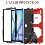 iPad Air 11 (M2/M3) Deksel Heavy Duty Armor Rød
