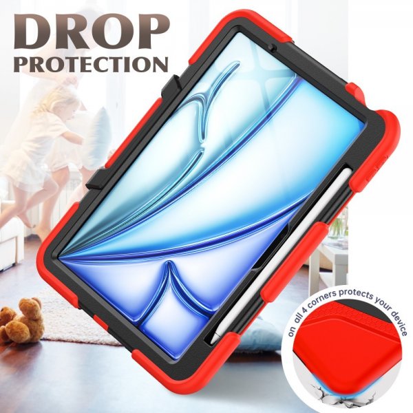 iPad Air 11 (M2/M3) Deksel Heavy Duty Armor Rød
