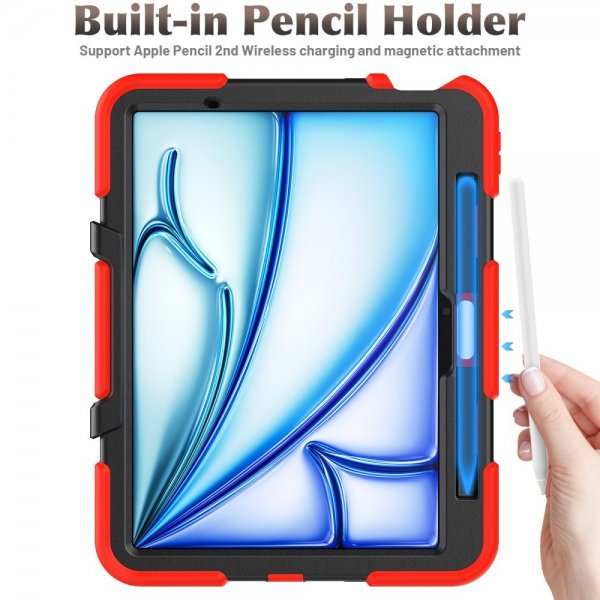 iPad Air 11 (M2/M3) Deksel Heavy Duty Armor Rød