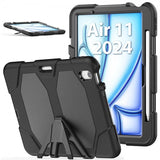 iPad Air 11 (M2/M3) Deksel Heavy Duty Armor Svart