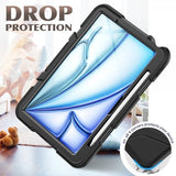 iPad Air 11 (M2/M3) Deksel Heavy Duty Armor Svart