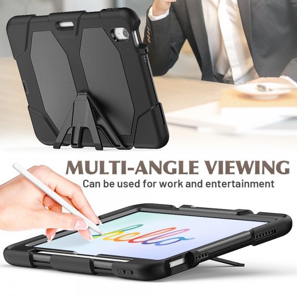 iPad Air 11 (M2/M3) Deksel Heavy Duty Armor Svart