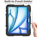 iPad Air 11 (M2/M3) Deksel Heavy Duty Armor Svart