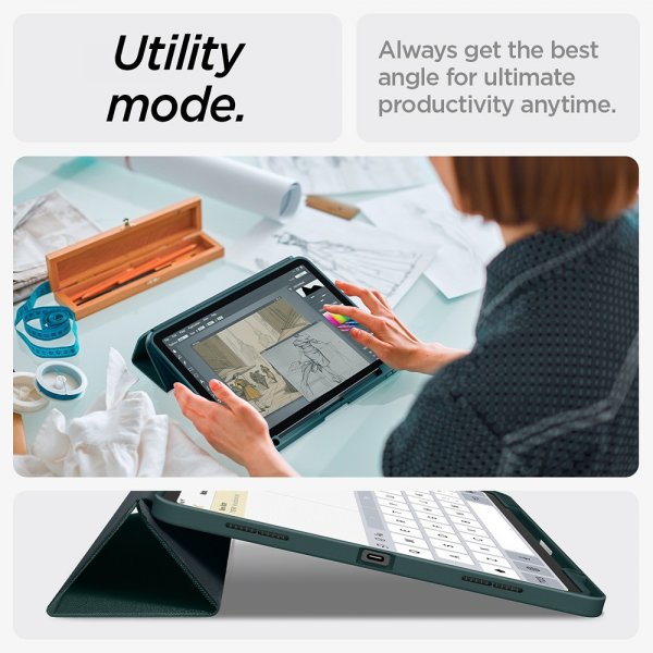 Spigen iPad Air 13 (M2/M3) Etui Urban Fit Midnight Green