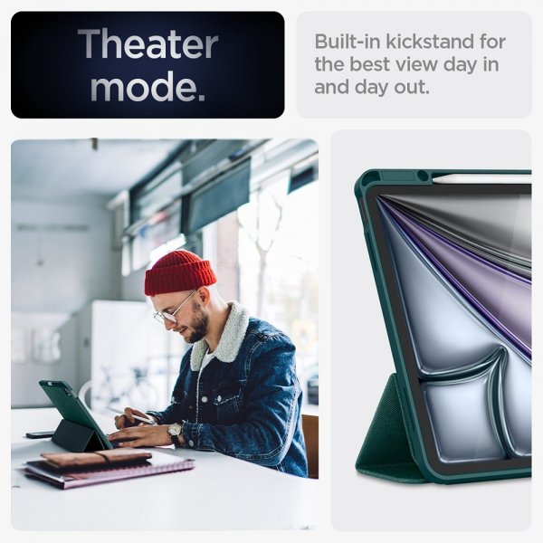 Spigen iPad Air 13 (M2/M3) Etui Urban Fit Midnight Green