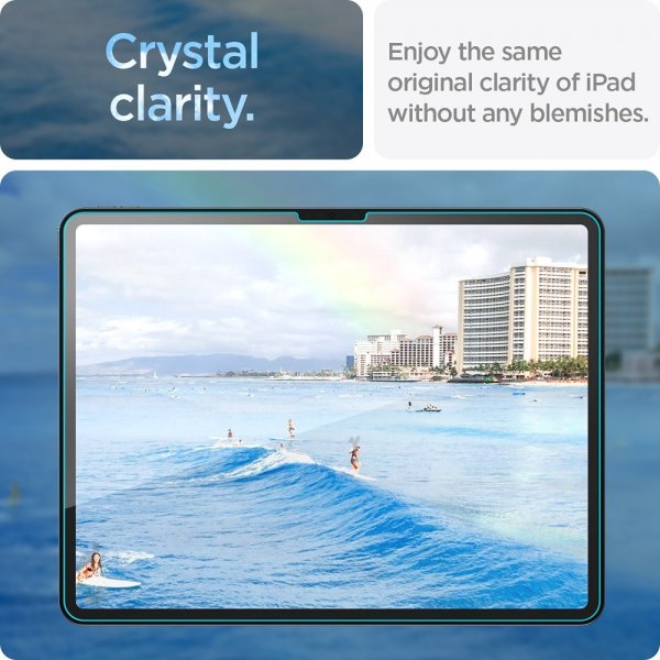Spigen iPad Air 13 (M2/M3) Skjermbeskytter GLAS.tR EZ Fit