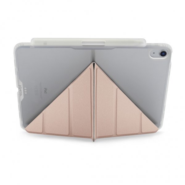 Pipetto iPad Air 13 (M2/M3) Etui Origami No3 Pencil Case Metallic Rosa