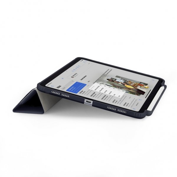 Pipetto iPad Air 13 (M2/M3) Etui Origami No3 Pencil Case Mørkeblå