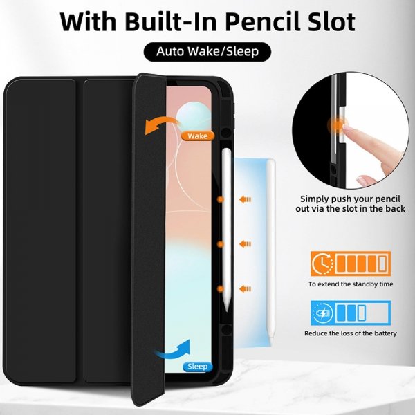 4smarts iPad Air 13 (M2/M3) Etui Folio Case Basic Svart