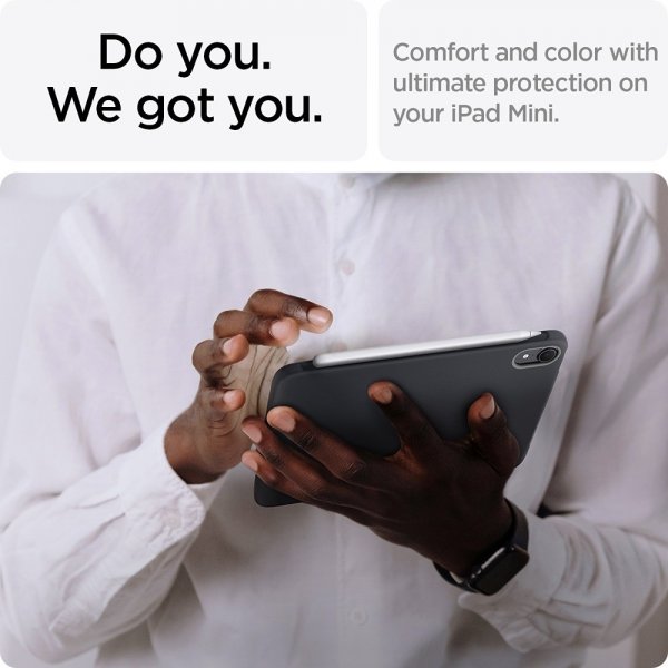 Spigen iPad mini (gen 6)/iPad mini (A17 Pro) Deksel Nano Pop Black Sesame